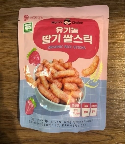 Bánh gạo que mom’s choice Organic vị dâu Bịch 30 gram