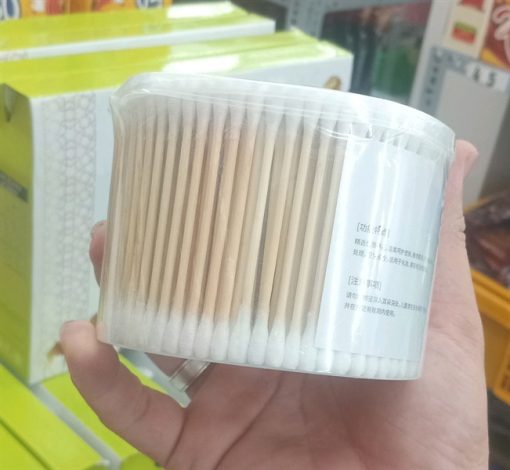 Tăm bông thân gỗ tròn