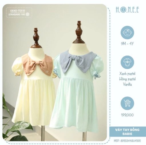 váy tay bồng babie hrnee