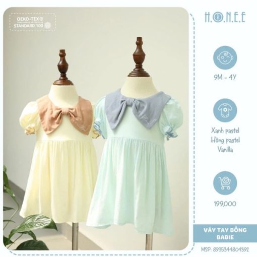 váy tay bồng babie hrnee