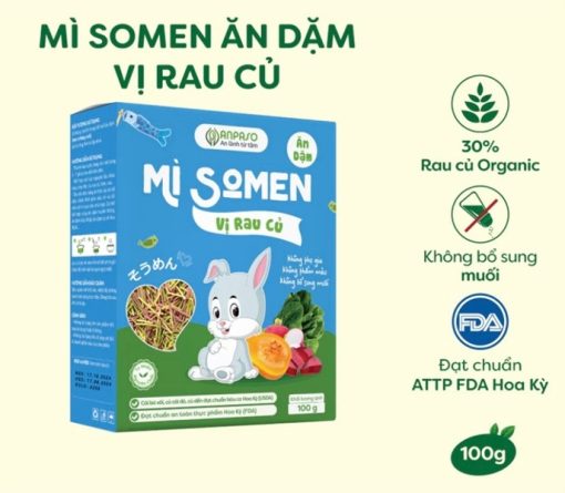 Mì Somen Anpaso vị rau củ 100g 6m+