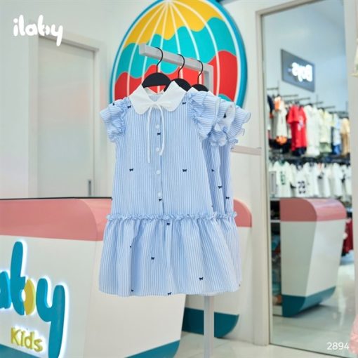 váy xanh kẻ cho bé ilaby