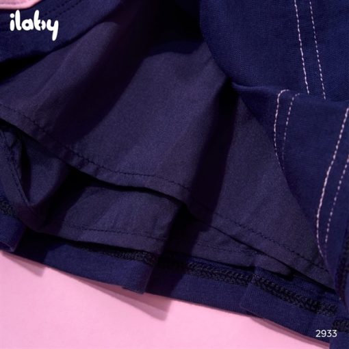 Bộ quần áo V phối tay raglan màu hồng Ilaby - Hình ảnh 5