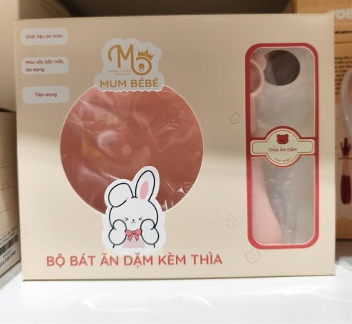 Bát ăn dặm kèm thìa Mum BeBe