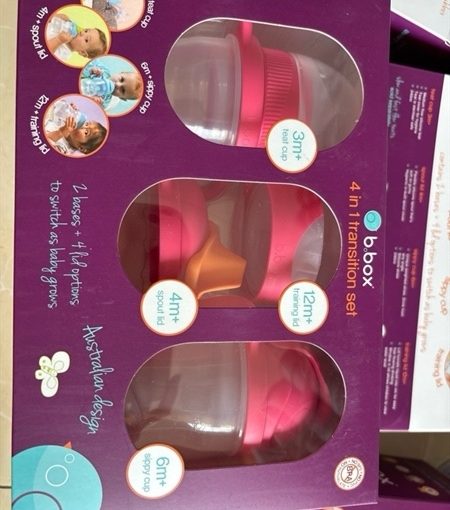 Set Bình Bbox 4IN1 màu hồng