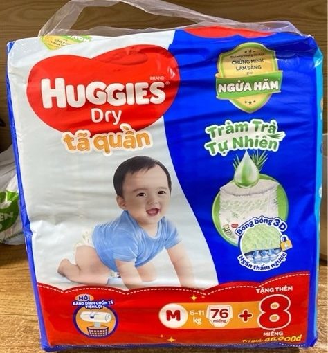 Tã quần Huggies M76 + 8 miếng
