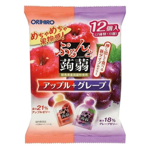 Goldbee- Thạch rau câu orihiro vị táo-nho 240g ( túi/12 gói) 1Y+