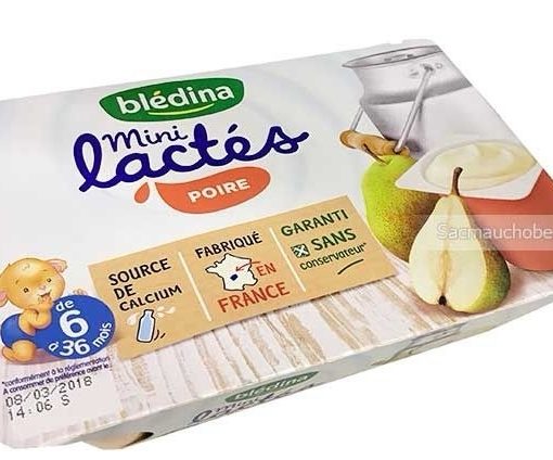 Goldbee- Sữa chua Bledina vị lê 55g 6M+ (vỉ/ 6 hộp)