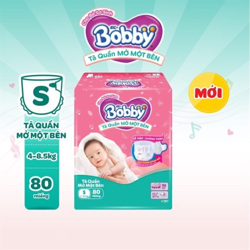 Goldbee - Bỉm quần mở 1 bên Bobby S80 (4-8.5 kg)