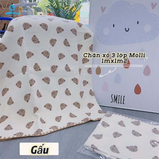 Goldbee.- Chăn xô 3 lớp Molli 1m*1m2
