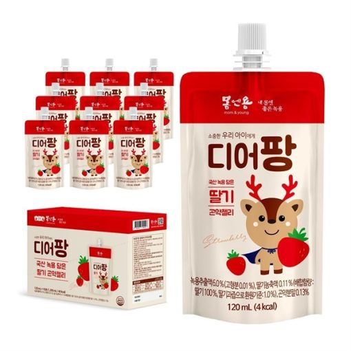 Goldbee- Thạch gạc hưu non deer pang vị dâu 120g 2Y+ (túi)