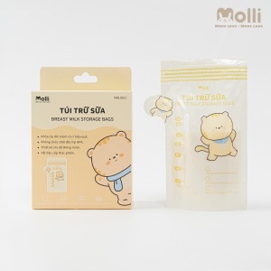 Goldbee- Túi trữ sữa khoá zip molli 200ml mài vàng (hộp/30 chiếc)