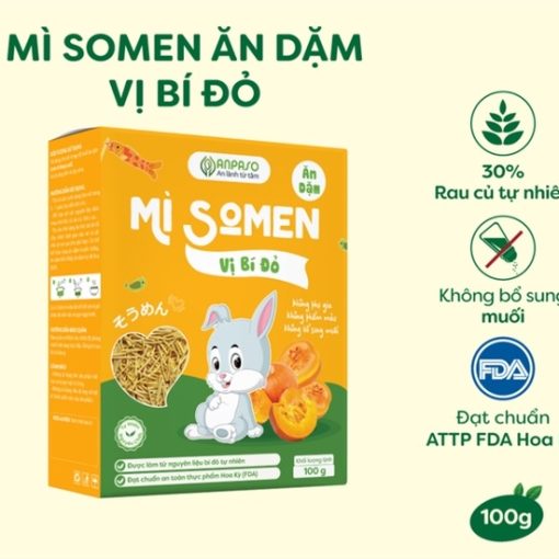 Goldbee- Mì Somen Anpaso vị bí đỏ 100g 6M+