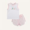 Goldbee- Bộ sát nách bubaby cổ tròn molist hồng nhạt 12-18M