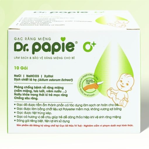 Goldbee- Gạc răng miệng Dr.papie (hộp/10 gói)