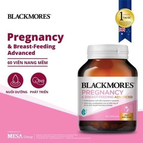Gildbee- Vitamin cho bà bầu và con bú blackmonres pregnancy (lọ/60 viên)
