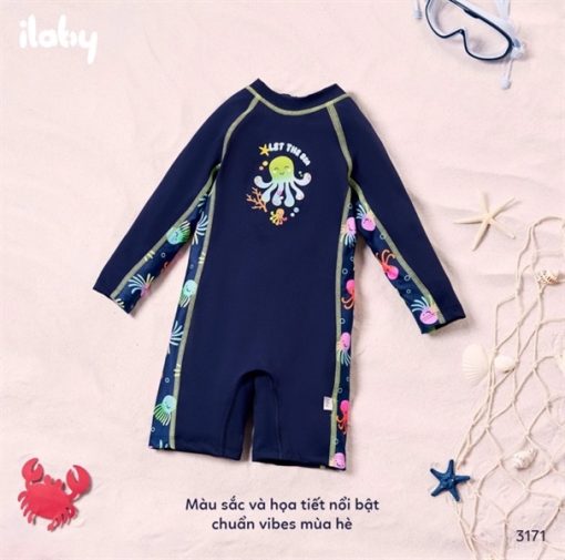 Goldbee- Bộ bơi liền hoạ tiết bạch tuộc ilaby