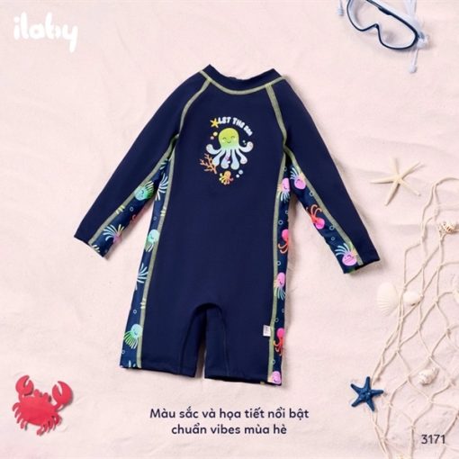 Goldbee- Bộ bơi liền hoạ tiết bạch tuộc ilaby