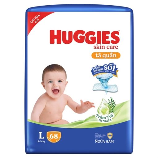 Goldbee- Bỉm quần Huggies tràm trà L68+6 (9-14kg)