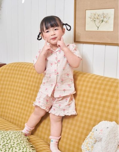 Goldbee- bộ pyjama ilaby cổ 2 ve bèo hoạ tiết