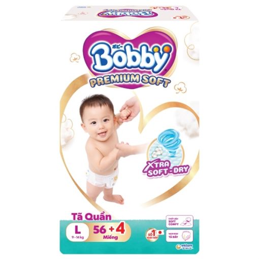 Goldbee - Bỉm quần Bobby premium soft size L56+4 ( 9-14kg)