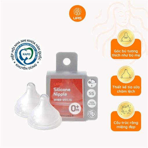 Goldbee - Núm bình sữa Upis 0m+ size SS( hộp/2 chiếc)