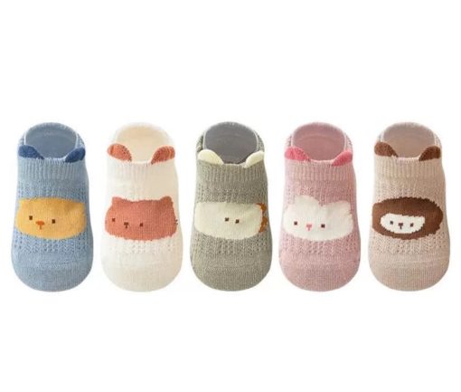 Goldbee.- tất lưới cổ ngắn chống trượt 2 tai size S (0-12M)
