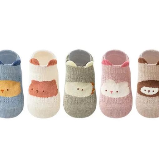 Goldbee.- tất lưới cổ ngắn chống trượt 2 tai size S (0-12M)