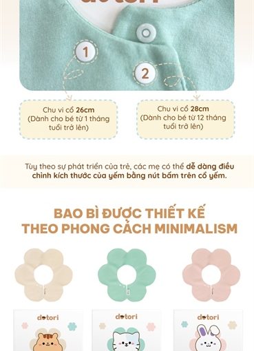 Goldbee.- Yếm vải bông hoa dotori