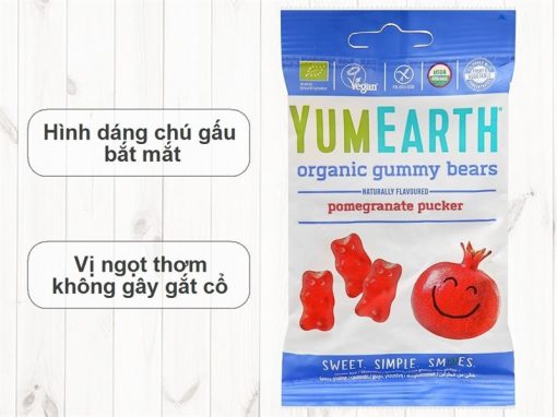 Goldbee- Kẹo dẻo hữu cơ Yumearth hình gấu vị trái cây 50g 2Y+