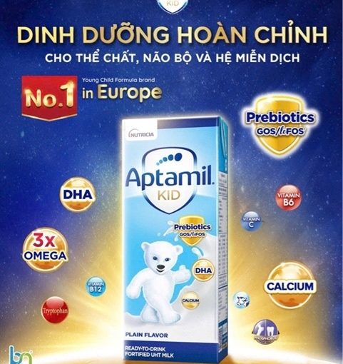 Goldbee- Sữa aptamil kid 180ml 1M+ (dây/3 hộp)