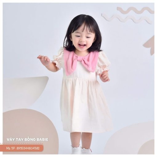 Goldbee- váy tay bồng hrnee babie -hồng/xanh