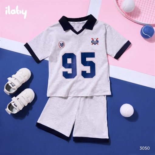 Goldbee- bộ cổ V phối lá ilaby- ghi