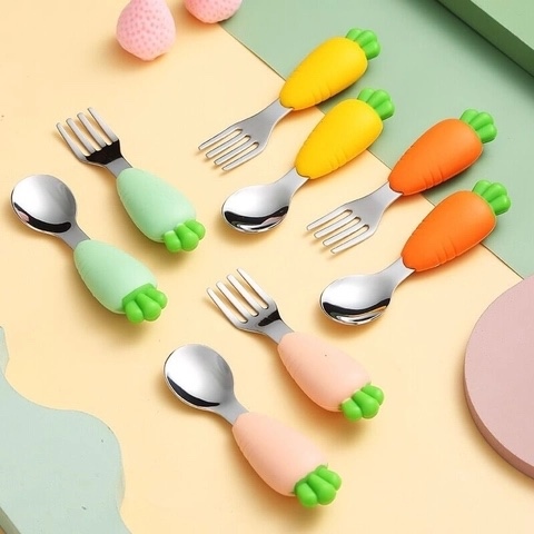 Goldbee- set 2 thìa dĩa hình ngộ nghĩnh 8M+