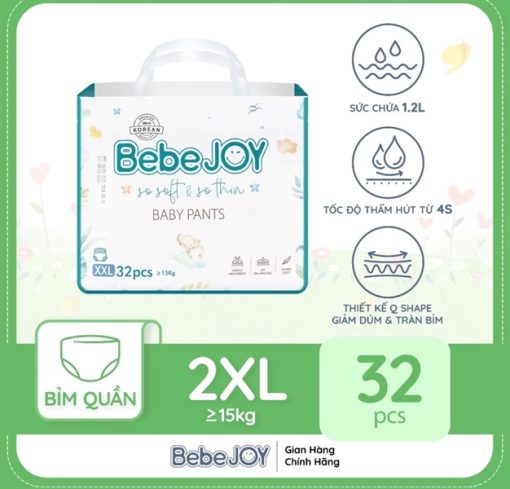 Goldbee- Bỉm quần BebeJoy size XXL32 (>15kg)