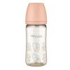 Goldbee- Bình sữa Moyuum hoạ tiết em bé màu hồng 270ml 2M+