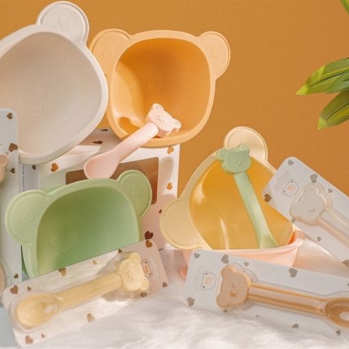Goldbee- Bát ăn dặm+ thìa Mum BeBe các màu