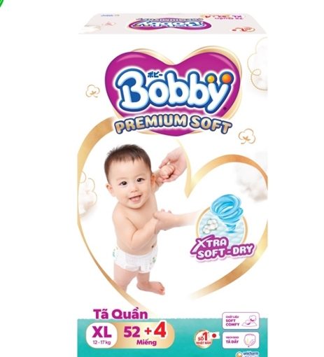 Goldbee- Bỉm quần Bobby premium soft size XL52+4 (12-17kg)