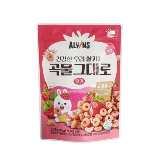 Goldbee- Bánh gạo Alvins vị dâu 30g 8M+