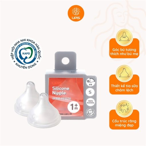 Goldbee - Núm bình sữa Upis 1m+ size S (hộp/2 chiếc)