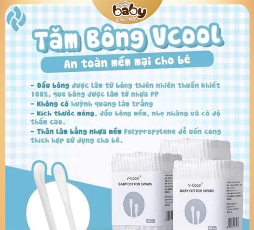 Goldbee- tăm bông sơ sinh V-cool