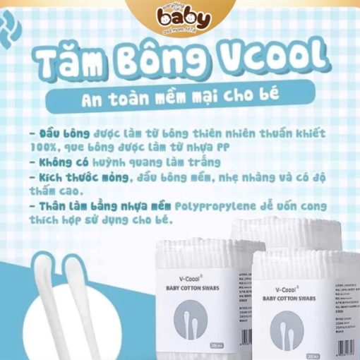 Goldbee- tăm bông sơ sinh V-cool