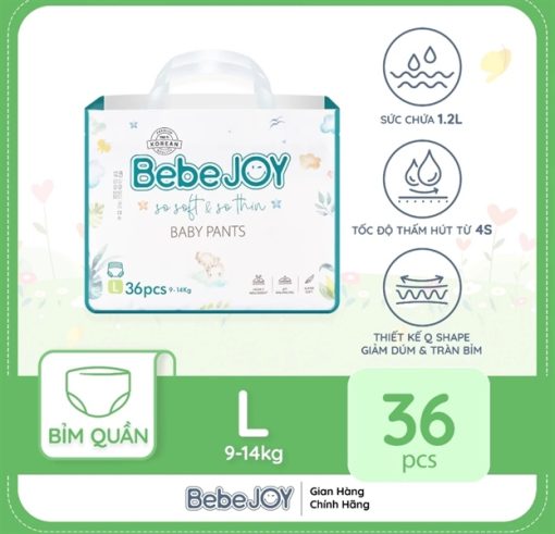 Goldbee- Bỉm quần Bebejoy size L36 (9-14 kg)