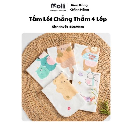 Goldbee.- Tấm lót chống thấm 4 lớp molli 50*70cm