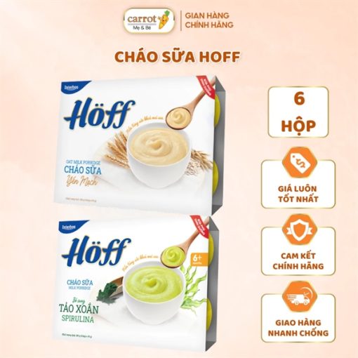 Goldbee- Cháo sữa Hoff vị yến mạch 55g 6M+ (vỉ/ 6 hộp)