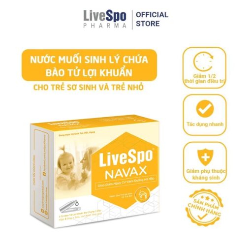 Goldbee - Dung dịch vệ sinh tai mũi họng LiveSpo Navax kid ( hộp 5 ống x5ml)
