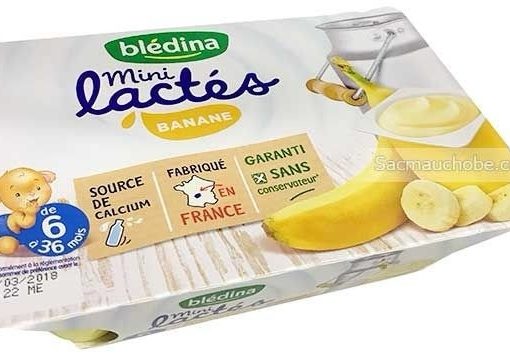 Goldbee- Sữa chua Bledina vị chuối 55g 6M+ (vỉ/6 hộp)