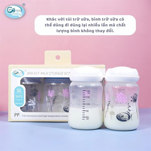 Goldbee- Set 03 Bình trữ sữa Gb- Baby 180ml