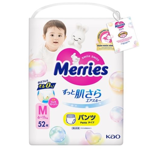 Goldbee- Bỉm quần Merries M52+2 (6-11kg)